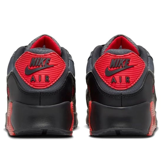Nike Air Max 90 Men’s Trainers in Black/Grey/Red - Image 5