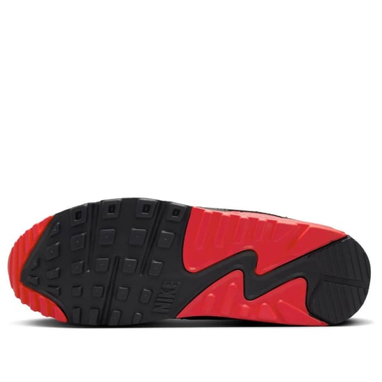 Nike Air Max 90 Men’s Trainers in Black/Grey/Red - Image 6