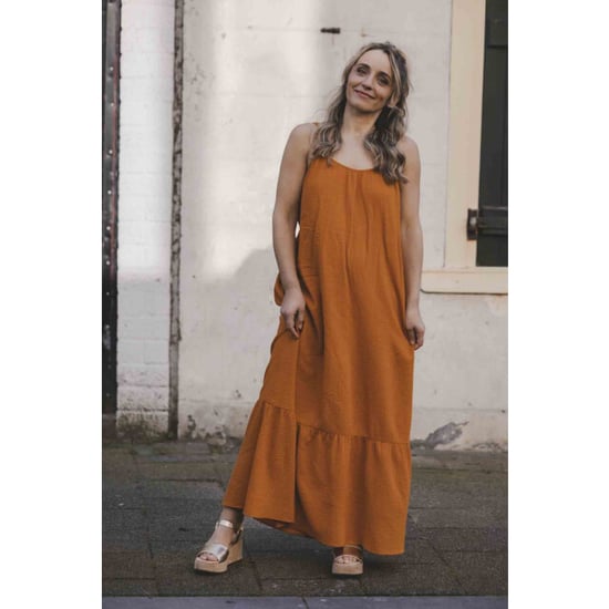 Looxs Revolution Lxs maxi katoenen zomerjurk oker voor dames in de kleur - Image 4