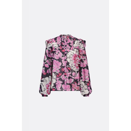 Fabienne Chapot 22-bls-aw23 9509-7317-alf bibi long sleeve blouse antra/bubble gum pin - Image 1