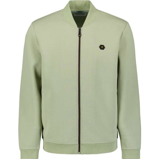 No Excess Sweater full zipper pique bomber light moss - Image 6