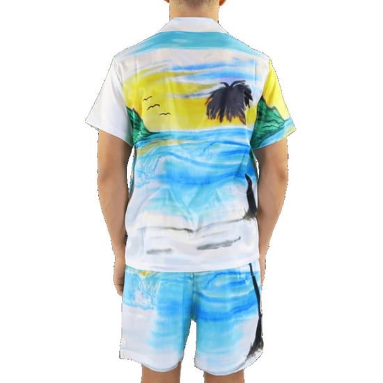 Flaneur Homme Heren airbrushed silk shirt - Image 4