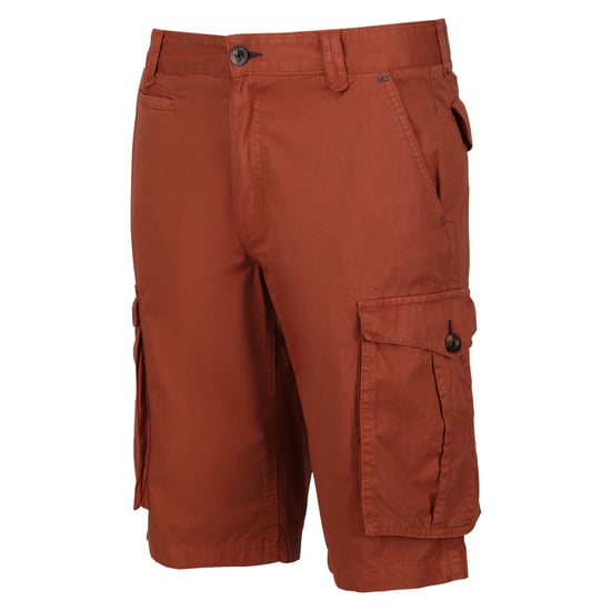 Regatta Mens Shorebay Vintage Cargo Shorts (Baked Clay) - Image 3