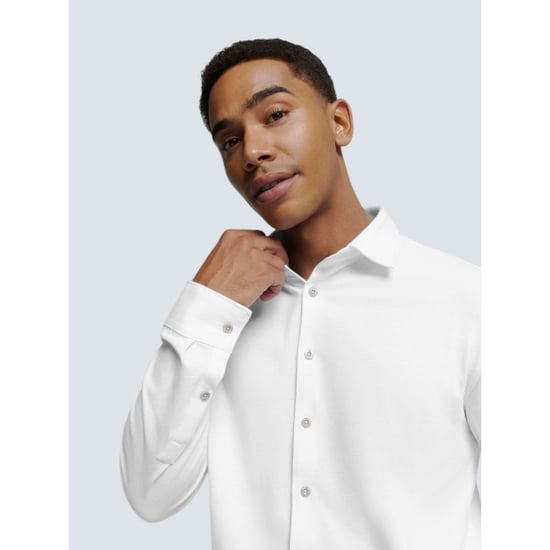 No Excess Shirt jersey pique stretch white - Image 3