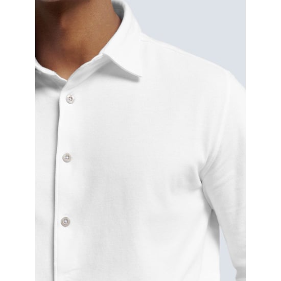 No Excess Shirt jersey pique stretch white - Image 5