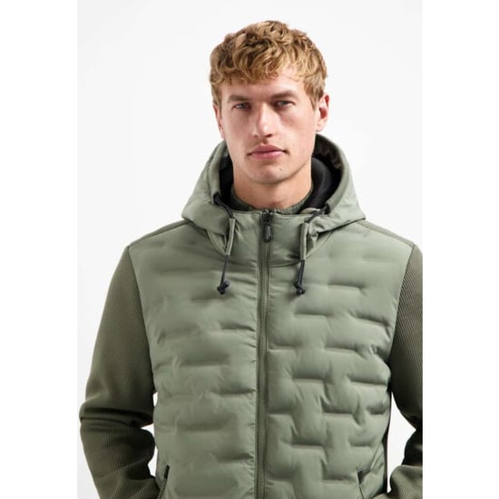 No Excess Jacket short fit sealed hooded knit steel - Image 3