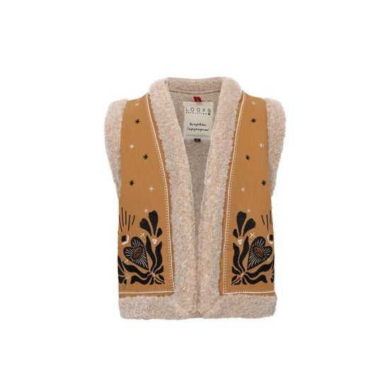 Looxs Revolution Meisjes gilet boho oker - Image 4