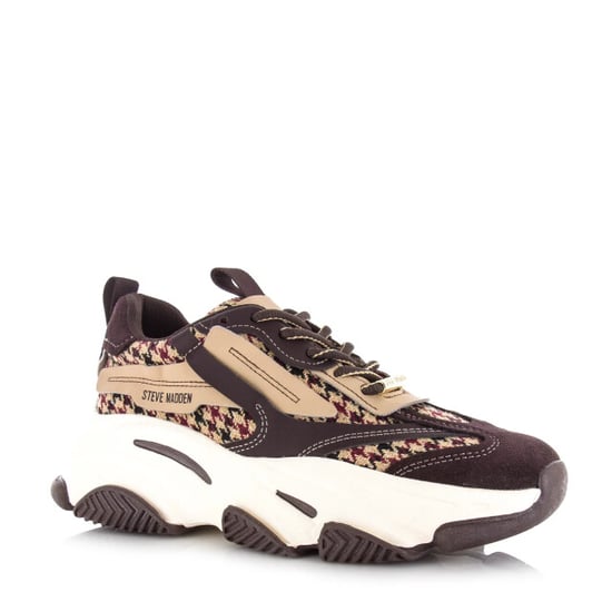 Steve Madden Possession-e brown plaid lage sneakers dames - Image 2
