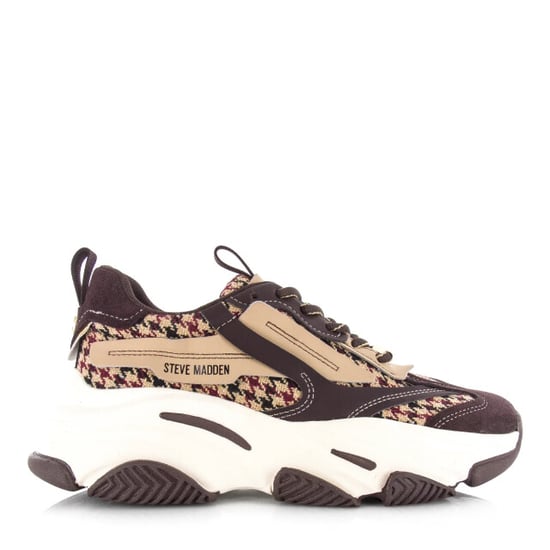 Steve Madden Possession-e brown plaid lage sneakers dames - Image 3