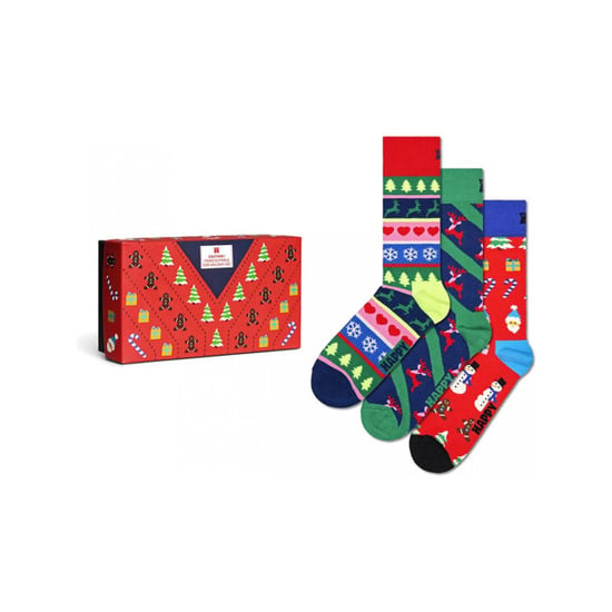 Happy Socks Dames heren sokken sweater giftbox kerstsokken 3-pack - Image 2