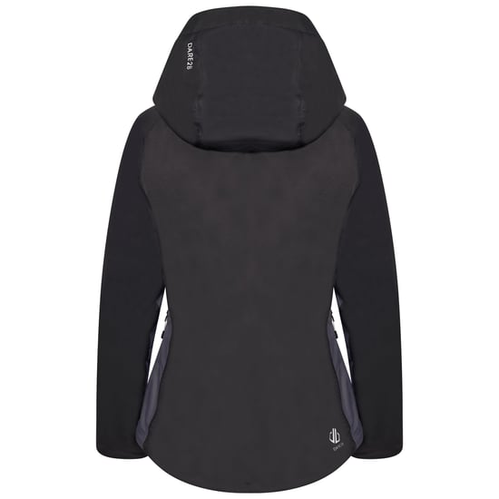 Regatta Womens/Ladies Radiate II Waterproof Ski Jacket (Black/Ebony Grey) - Image 2