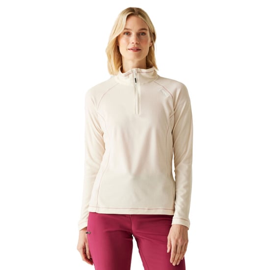 Regatta Great Outdoors Womens/Ladies Montes Half Zip Fleece Top (Light Vanilla/White) - Image 4