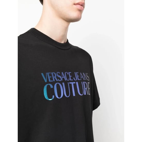 Versace Jeans Versace jeans couture branding t-shirt iridescent - Image 4