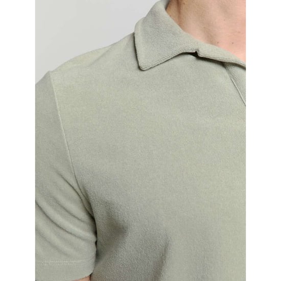 No Excess Polo revers solid terry knit smoke - Image 4