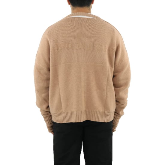 AMBUSH Heren oversized logo cardigan natur - Image 2
