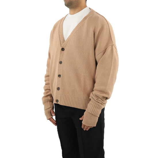 AMBUSH Heren oversized logo cardigan natur - Image 3