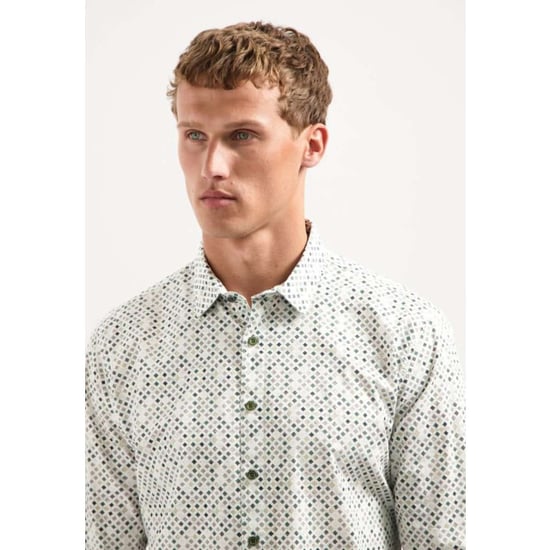 No Excess Shirt stretch allover printed dark green - Image 6