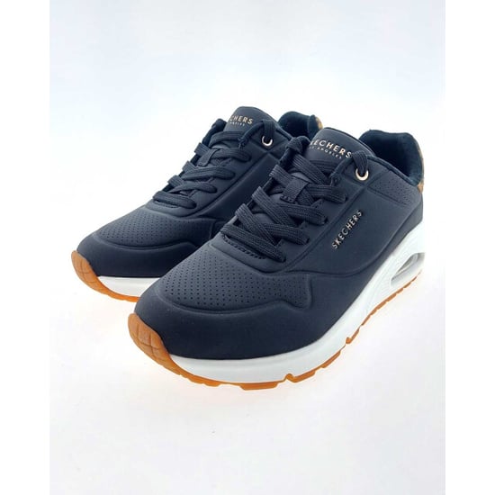 Skechers UNO - Jungle Nite Polyurethan Kvinna Svart/Leopard Sneakers - Image 2