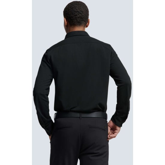 No Excess Shirt jersey pique stretch black - Image 3