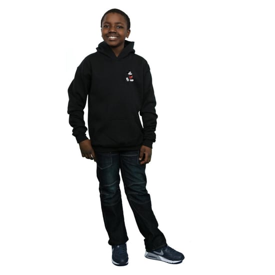 Disney Jongens Mickey Mouse Kickin Retro Borst Hoodie (Zwart) - Image 6