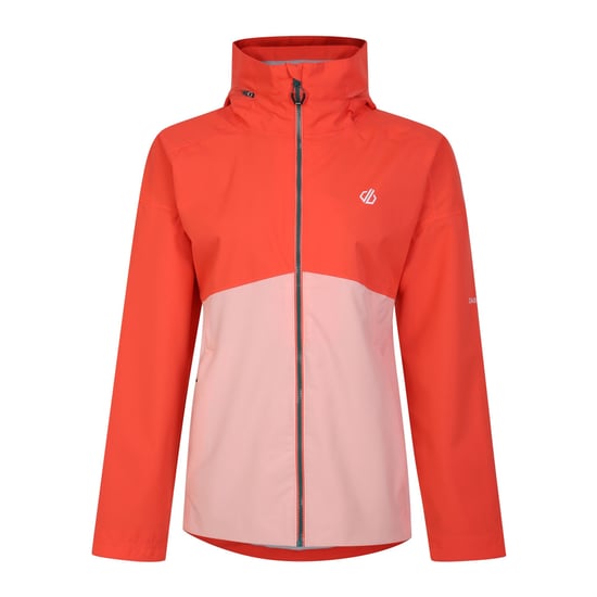 Dare 2B Womens/Ladies Trail Colour Block Waterproof Jacket (Neon Peach) - Image 1