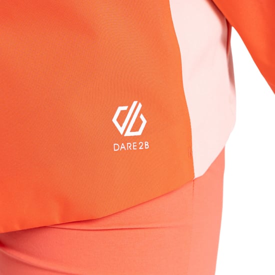 Dare 2B Womens/Ladies Trail Colour Block Waterproof Jacket (Neon Peach) - Image 5
