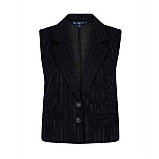 Red Button Gilet srb4625 waistcoat pinestripe black - Image 1