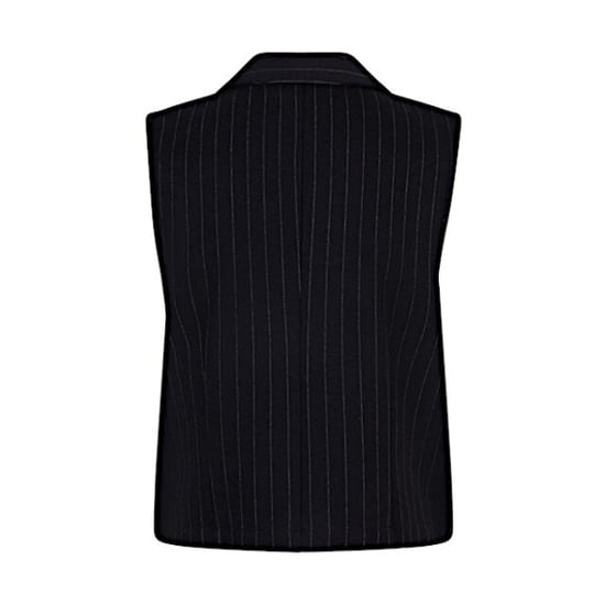 Red Button Gilet srb4625 waistcoat pinestripe black - Image 2