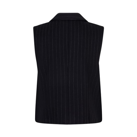 Red Button Gilet srb4625 waistcoat pinestripe black - Image 3