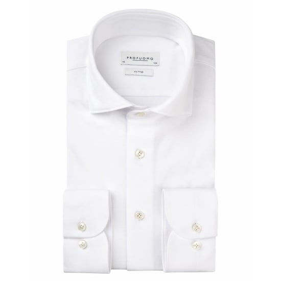 Profuomo Knitted mercerised overhemd met lange mouwen - Image 1