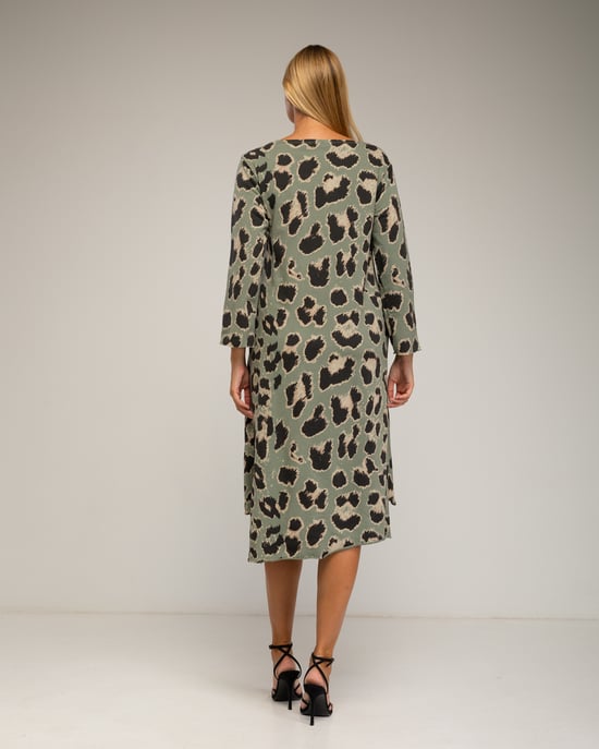 Oversized jurk met dierenprint. - Image 3
