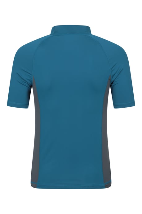 Men's UV Rash Vest Sun Protection Quick Drying Swimwear Stretchy Beach Surf Top Navy/Blue - Image 3