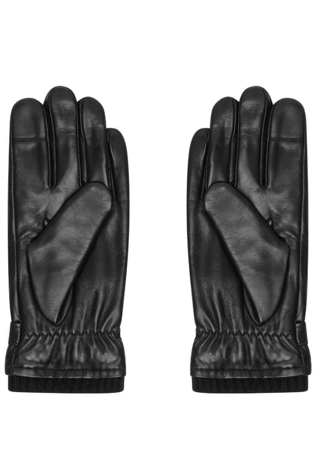 Real Leather Glove With Knit Rib Cuff And Buckle - Image 2