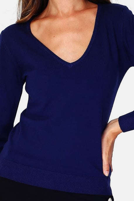 GB - William de Faye - V-neck BLEU NUIT - Image 4