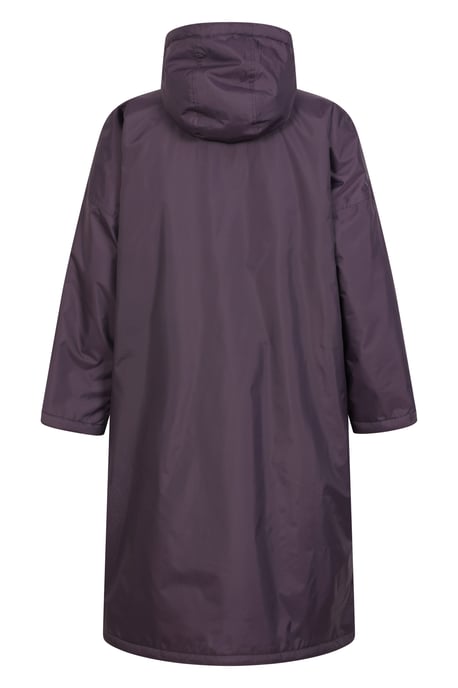 'Tidal' Women's Changing Robe with Front Pockets Adjustable Hood Waterproof Beach Parka Purple - Image 4