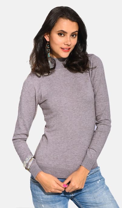 GB - William de Faye - knit funnel neck - FLANELLE - Image 1