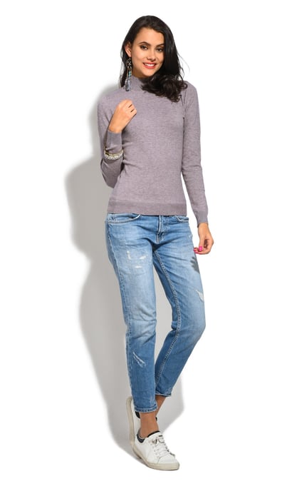GB - William de Faye - knit funnel neck - FLANELLE - Image 3