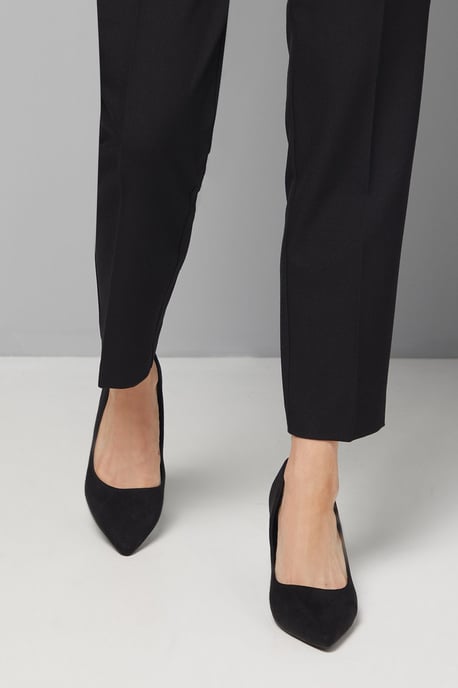 Good For The Sole: Wide Fit Exmoor Faux Suede Comfort Medium Block Heel Court Shoes - Image 3