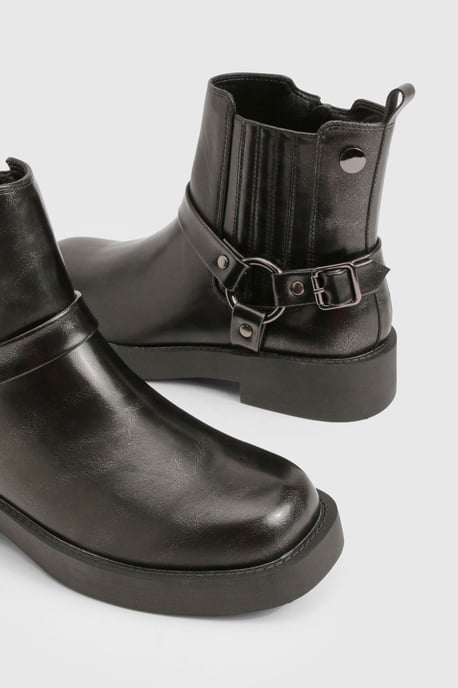 Chelsea Biker Buckle Ankle Boot - Image 6