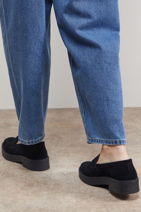 Butter Suede Chunky Penny Casual Loafers - Image 3