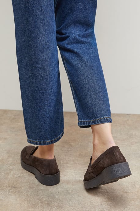 Butter Suede Chunky Penny Casual Loafers - Image 3