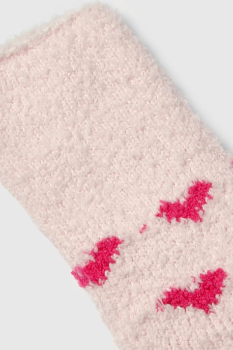 Pink Heart Fluffy Socks - Image 3