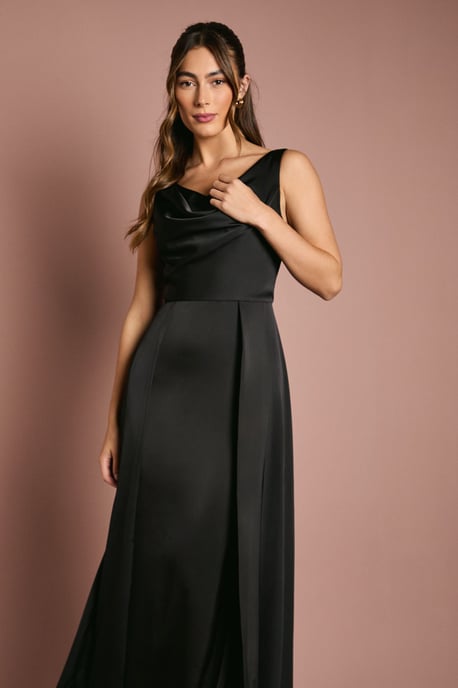 Coast Honoured Sleeveless Cowl Neck Satin Maxi Bridesmaid Dress - Image 2
