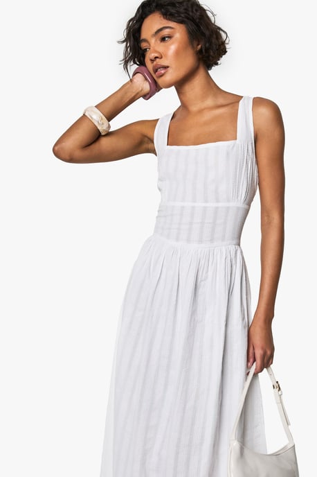Tall Stripe Seersucker Maxi Dress - Image 4