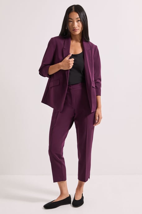 Petite Ruched Sleeve Blazer - Image 2
