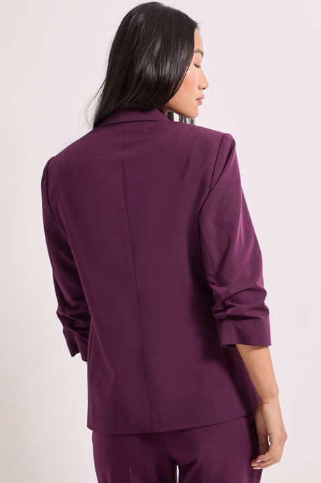 Petite Ruched Sleeve Blazer - Image 3