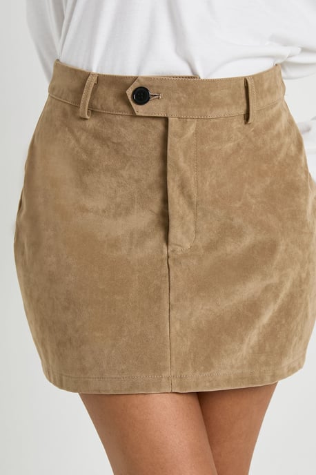 Faux Suede Mini Skirt - Image 4