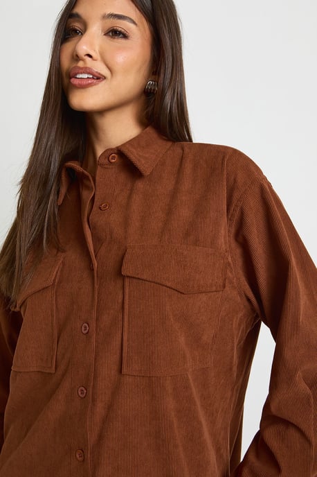 Cord Oversized Shirt - Image 4