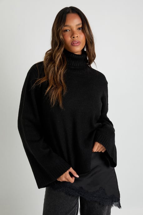 Super Soft Roll Neck Oversized Jumper - Image 1