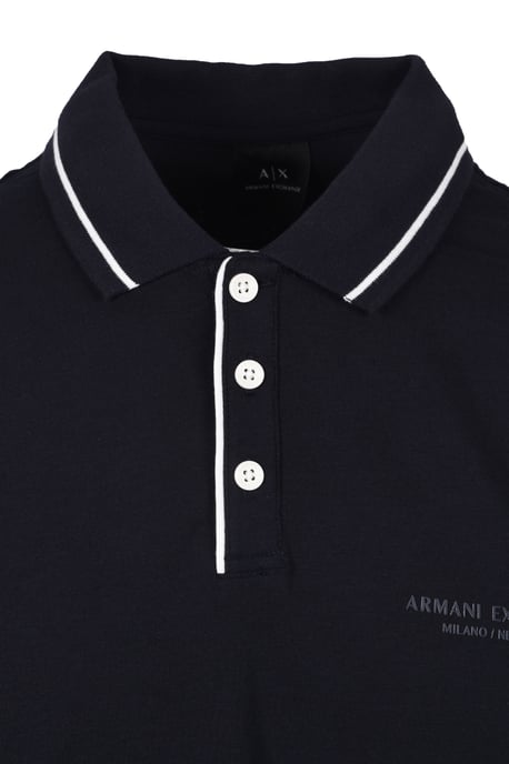 Armani Exchange Jersey Polo Shirt Deep Navy - Image 2